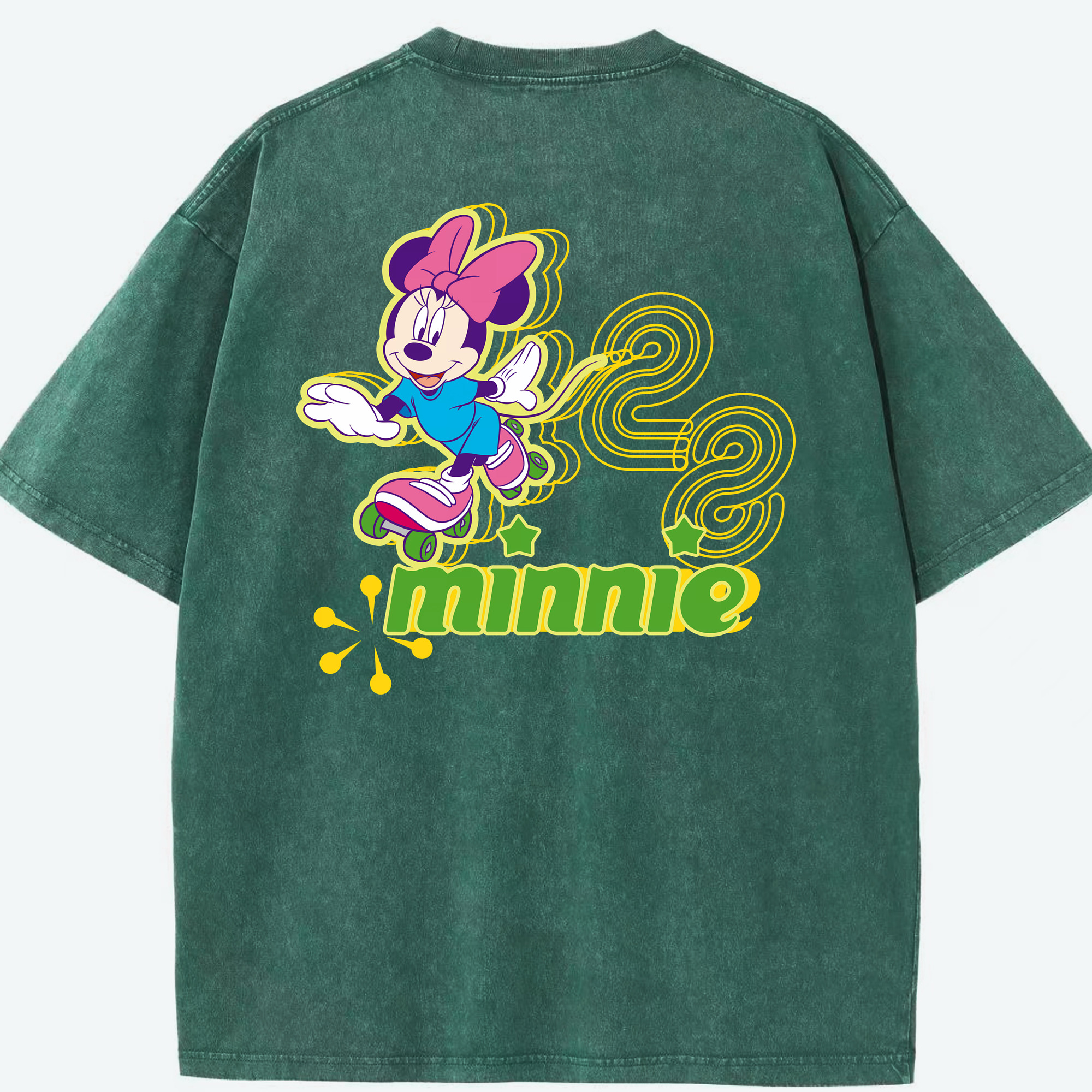 （画像用） ミッキーマウス Mickey Mouse 綿100% ヴィンテージ風 半袖Tシャツ（背面プリント）